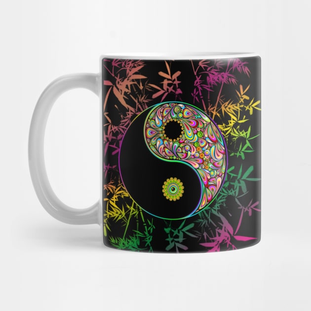 Yin Yang Psychedelic Bamboo by BluedarkArt